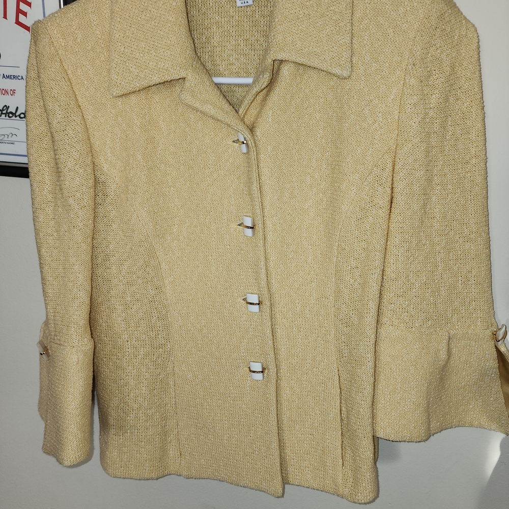 St. John Collection Mustard By Marie Gray Blazer - Picture 6 of 6